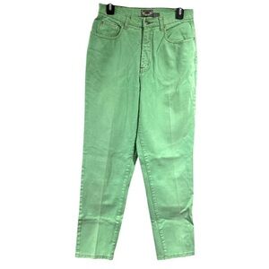 The limited jeans vintage green cotton made in Hong Kong soft mom style size 10
